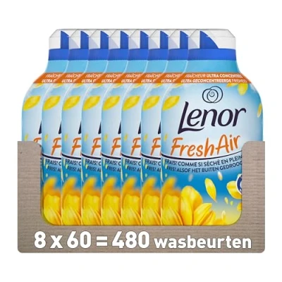 Afbeelding van Lenor Fresh Air Wasverzachter Zonnestralen 8 x 60 Wasbeurten
