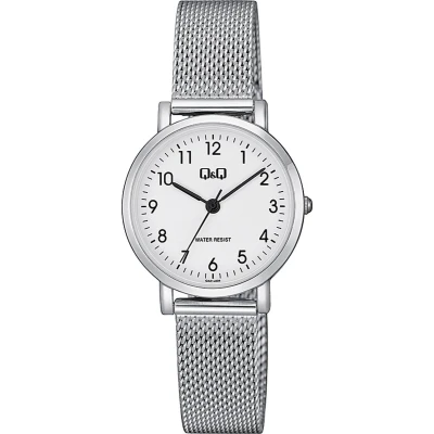 Afbeelding van Mooi zilverkleurig Q&amp;Q dames horloge QA21J234