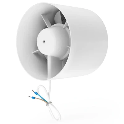 Afbeelding van calimaero® INLINE Buisventilator 150mm met Terugslagklep, Badkamerventilator, Kweektent, Booster ventilator, Buisinzetventilator 320m3/h, 18Watt / 35dB IPX2 Kunststof