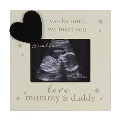 Afbeelding van Bambino Countdown Baby Scan Frame Weeks Tot we ontmoeten u liefde mama en papa CG1336, hout, een