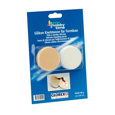 Afbeelding van GLOREX 6 2407 431 Siliconen boetseerklei 2 onderdelen voor boetseren, x 40 g, Geschikt het boetseren van kleine voorwerpen