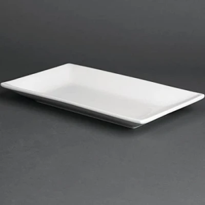 Afbeelding van Olympia Whiteware rechthoekige serveerschalen 25x15cm (4 stuks)