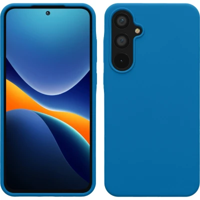 Afbeelding van kwmobile telefoonhoesje geschikt voor Samsung Galaxy A55 5G Hoesje met siliconen coating Smartphone case in Caribisch blauw