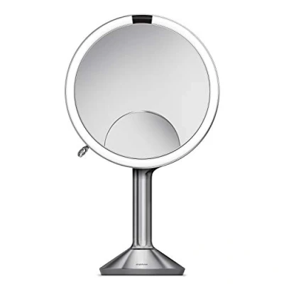 Afbeelding van Sensorspiegel Simplehuman Touch Control Trio 1x 10x Vergroting Zilver