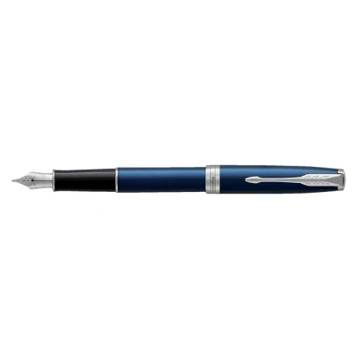 Afbeelding van Parker Sonnet Blue Laquer CT Vulpen Schrijfwijze: Medium Kleur: Blauw De Vulpenwereld
