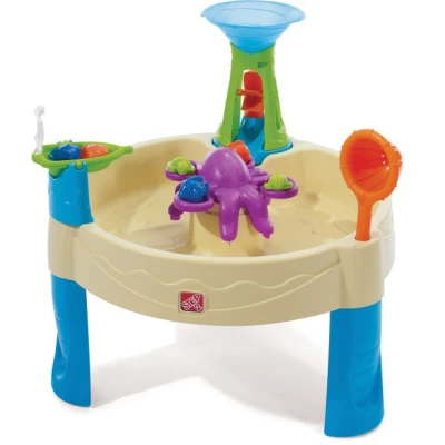 Afbeelding van Step2 Wild Whirlpool Watertafel Kunststof Voor kinderen vanaf 1,5 jaar Incl. Watertoren en Waterrad 6 Zeedieren 15 liter Water Afvoerplug