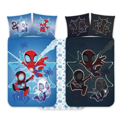 Afbeelding van Glow in the Dark Spidey dekbedovertrek Spiderman Ledikant 100x135 cm 100% Katoen