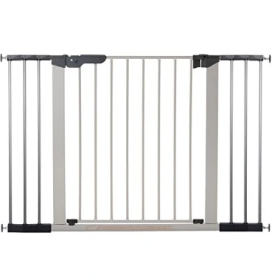 Afbeelding van BabyDan Premier deurbeschermingsrooster/trapbeschermingsrooster om te klemmen, 112 119,3 cm, gemaakt in Denemarken TÜV/GS getest, kleur: zilver/zwart