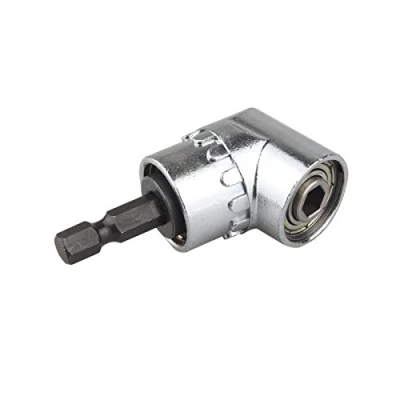Afbeelding van HALJIA hoekschroevendraaier opzetstuk adapter met 1/4 inch 105 graden snelwissel en magnetische bithouder, hoektransmissie