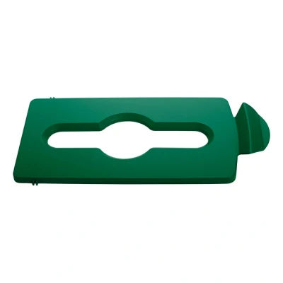 Afbeelding van Deksel Rubbermaid Slim Jim Recyclestation inwerpopening voor gemengde recycling groen