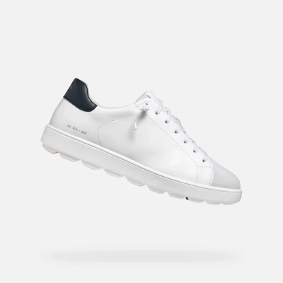 Afbeelding van Geox U Spherica ECUB 1 Sneakers laag, Heren, Maat: 44, white off Leer
