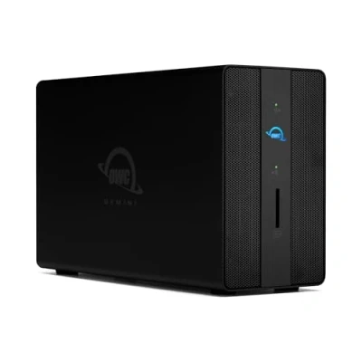 Afbeelding van OWC Gemini Thunderbolt Dock en externe RAID opslagbehuizing met twee bays voor 2,5 inch of 3,5 SATA U.2 schijven