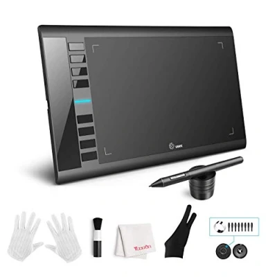 Afbeelding van Ugee M708 Grafische Tablet 10 x 6 inch 8 toetsen Art 8192 Druk Pen zonder batterij Stylus digitale tekentablet compatibel met Win11/10/8/7 en Mac OS voor kunstenaars, ontwerpers