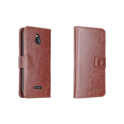 Afbeelding van caseroxx tas voor Nokia 8000 4G Bookstyle Case in bruine cover boek
