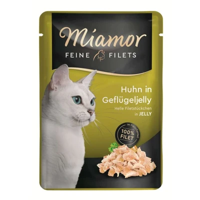 Afbeelding van Miamor Fijne Filets 6 x 100 g Kattenvoer Kip in Gevogeltegelei