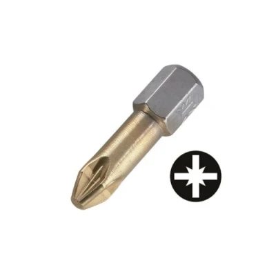 Afbeelding van Wolfcraft Pozidriv Bits TiN Torsion PZ 2 25 mm Stuks