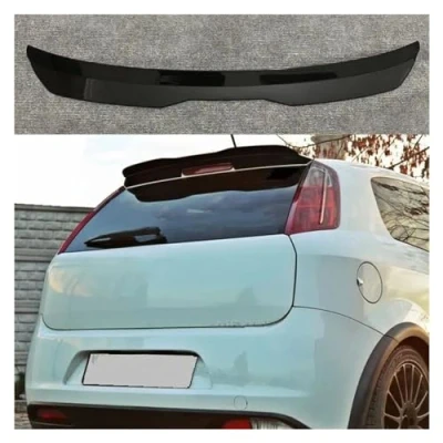 Afbeelding van Achterspoiler Voor FIAT Spoilers Grande Punto Abarth Spoiler 2007 Tot 2010 Koolstofvezel Glanzend Zwart Auto staart vleugel(Gloosy Black)