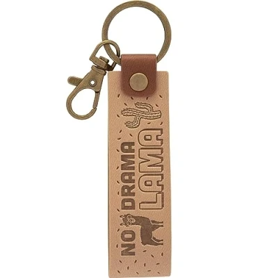 Afbeelding van GRUSS &amp; CO Sleutelhanger kunstleer Motief Lama Hanger van licht met No drama Lama, incl. Karabijnhaak 48374, bruin, Länge 15 cm, &quot;No Lama&quot;