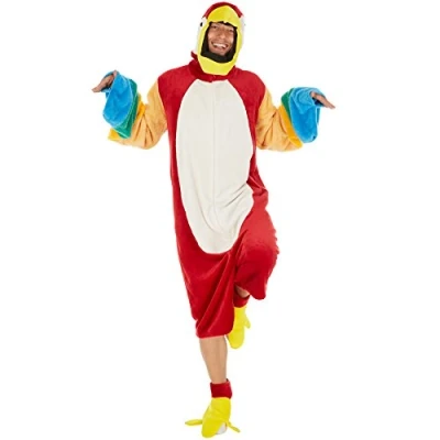 Afbeelding van dressforfun kostuum papegaai M verkleedkleding halloween verkleden feestkleding carnavalskleding carnaval feestkledij partykleding 300875
