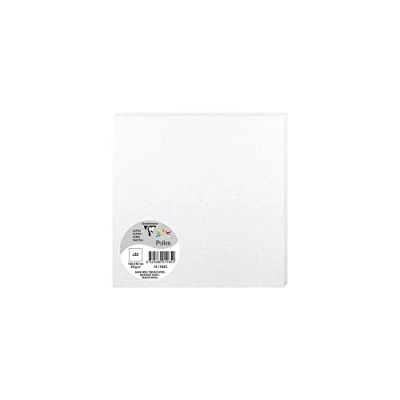 Afbeelding van Clairefontaine 1185C 25 kaarten pollen, 16 x cm, 210 g, wit iriserend