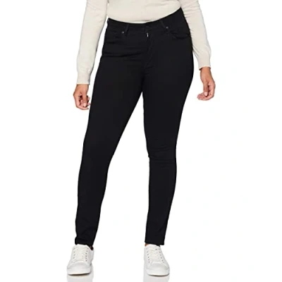 Afbeelding van Levi&#039;s dames 721 High waist skinny jeans met stretch in de kleur Zwart, maat: W25/L28