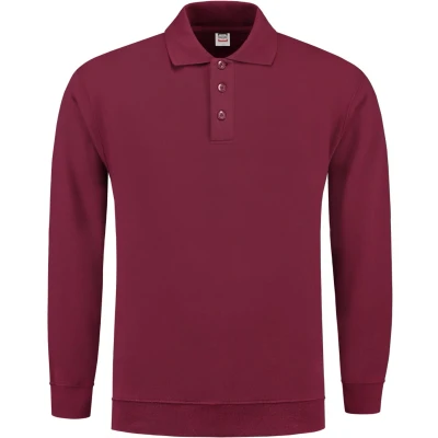 Afbeelding van Tricorp Polosweater Boord Casual Wijnrood 4XL