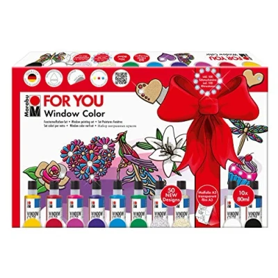 Afbeelding van Marabu For You Raamverf 10 kleuren x 80 ml