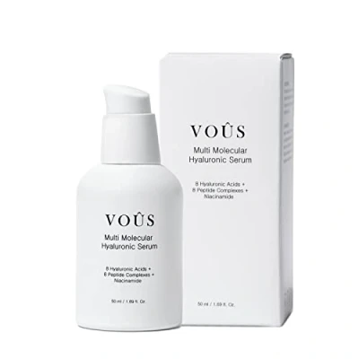 Afbeelding van Puur 8 voudig Hyaluronzuurserum met Argireline, Matrixyl 50 ml + Niacinamide voudige Peptiden Anti aging Veganistische, schone en natuurlijke Moisturizer van VOÛS skincare