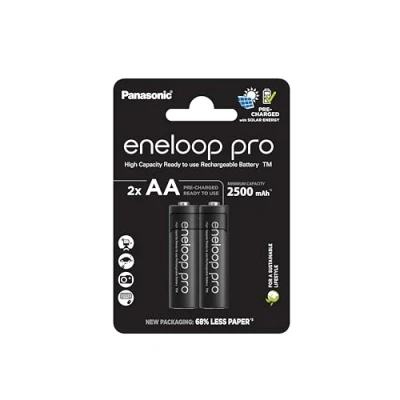 Afbeelding van Panasonic eneloop pro, voorgeladen, blisterverpakking 2 pack BK 3HCDE/2BE oplaadbare batterij NiMH,
