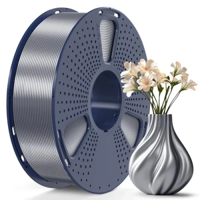 Afbeelding van SUNLU Silk 3D Printer Filament, PLA PLUS 1.75mm Smooth PLA+ Filament (1KG Zijde Grijs)