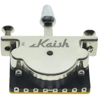 Afbeelding van KAISH Heavy Duty 5 Way Gitaar Pickup Hendel Schakelaar Selector voor Strat Tele met Plastic Chrome Tip