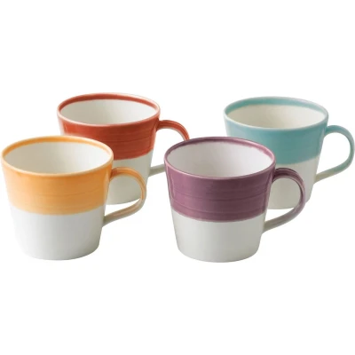 Afbeelding van Royal Doulton Mokken 1815 Bright Colours 400 ml 4 Stuks