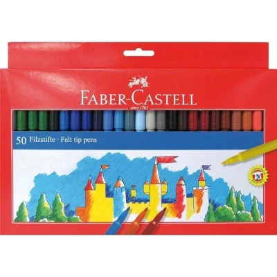 Afbeelding van viltstiften Faber Castell 50 stuks karton etui FC 554250