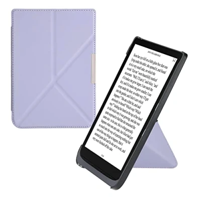 Afbeelding van kwmobile e reader hoesje compatibel Met Pocketbook InkPad 3/3 Pro/Color/Vivlio 3 hoes standaard Ereader cover van kunstleer In lavendel