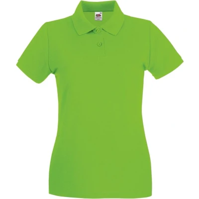 Afbeelding van Fruit Of The Loom Dames Fit Premium Poloshirt Met Korte Mouwen (Lime) Maat 2XL