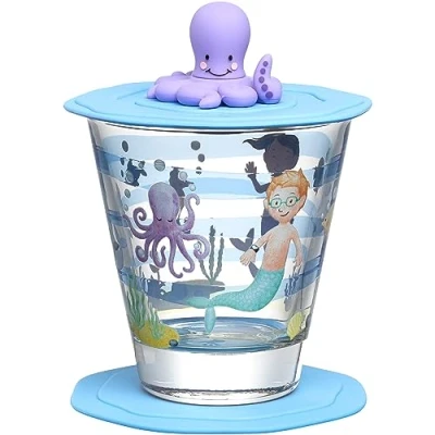 Afbeelding van Leonardo, Kinderservies + bestek, Avventura kinderdrinkglas 215 ml, 3 stuks, zee