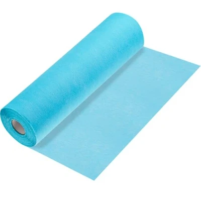 Afbeelding van 100%Mosel tafelloper vlieseline in aqua blauw (30 cm x 25 m), elegante tafeldecoratie voor verjaardagen en bruiloften, kleurrijke versiering speciale gelegenheden