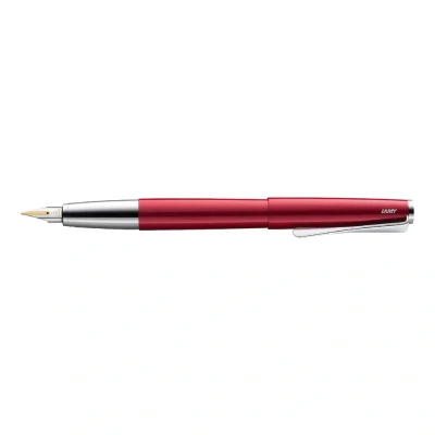 Afbeelding van Lamy studio pianored vulpen universele in elegante behuizing volledig metaal 14 kt. gouden punt, gedeeltelijk geplatineerd &amp; lijnbreedte F incl. inktpatroon T 10 blauw