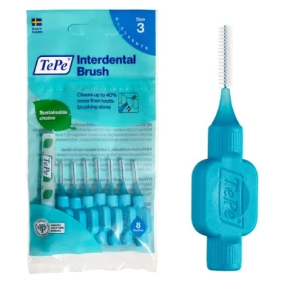 Afbeelding van TePe P135240 Interdentale Ragers Original Blauw ISO maat 3 (8 stuks),0,6 mm