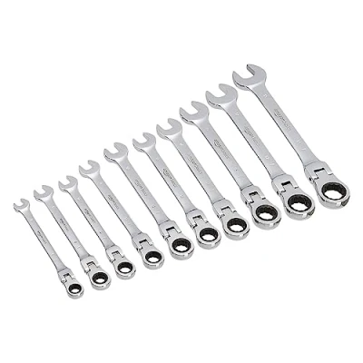 Afbeelding van Amazon Basics Ratelsleutels, set, flexibele ring, 10 delig
