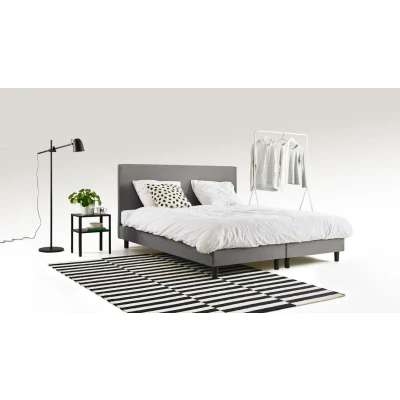 Afbeelding van Maxi Box Ambra vlak met Silver Pocket Deluxe Foam matras 180 x 200 cm light grey