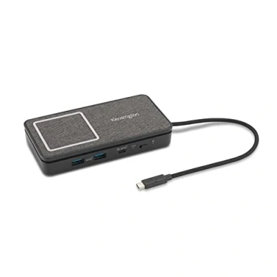 Afbeelding van Kensington SD1700p USB C Docking Station, Dual Monitor 4K Dockingstation met Qi Opladen, 100W Stroomdoorvoer, 2 x HDMI Poorten, A 3.2 Poorten &amp; Gen2 Poort (K32800WW)
