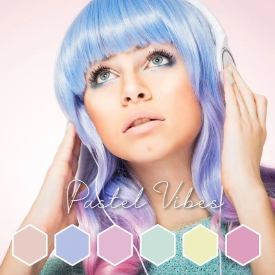 Afbeelding van Gellakset Pastel Vibes Collection 6x10ml Nagel Gellak Set