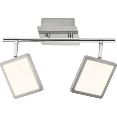 Afbeelding van BRILLIANT lamp Uranus LED spot buis 2 bladig ijzer / wit 2x 5W geïntegreerd (SMD), (500lm, 3000K) Schaal A ++ tot E Hoofden draaien