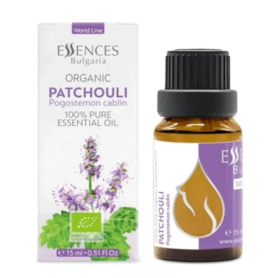 Afbeelding van Essences Bulgaria Biologische Patchoeli (Patchouli) Essentiële Olie 15ml Pogostemon cablin 100% Puur en Natuurlijk Onverdund Therapeutische Kwaliteit Aromatherapie Cosmetica Niet GMO