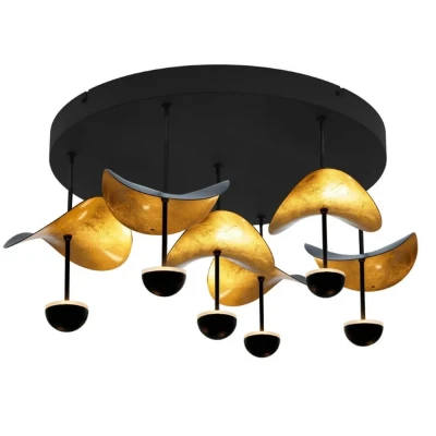 Afbeelding van Stars of Light Design plafondlamp Dracera zwart met goud 390411