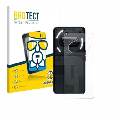 Afbeelding van BROTECT Screenprotector voor Nothing Phone (3a) (Achterkant) Folie Beschermfolie Beschermglas transparant