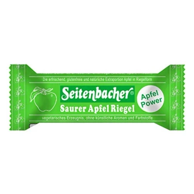 Afbeelding van Seitenbacher Saurer Appel repen, verpakking van 12 stuks (12 x 50 g verpakking)