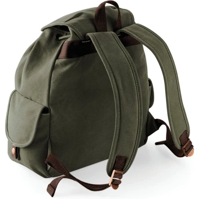 Afbeelding van Quadra Vintage canvas rugzak QD612 Military Green