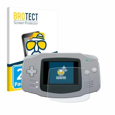 Afbeelding van BROTECT (2 Stuks) Antireflecterende Beschermfolie voor Nintendo Gameboy Advance GBA Anti Glare Screen Protector, Mat, Ontspiegelend